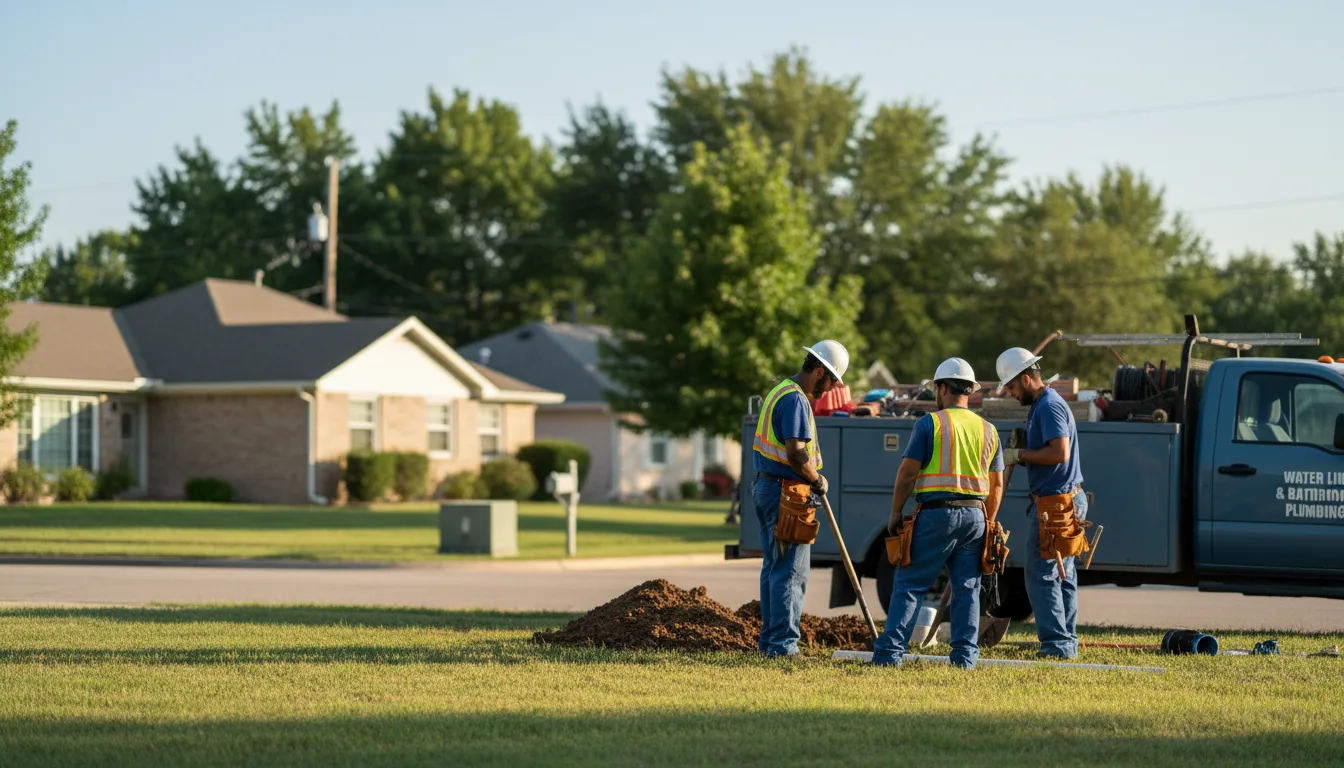 Residential water line and bathroom plumbing service in Ostrander, OH